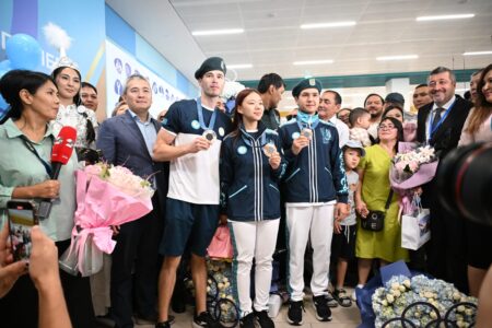 Олимпиадада жүлде алған мергендер Алматыға келді