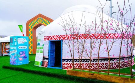 Астанада Наурыз мерекесіне орай ерекше эко-киіз үй орнатылды