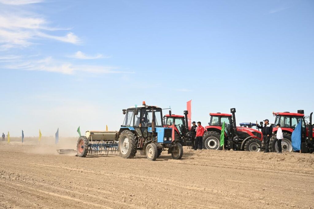 Нұрлыбек Нәлібаев Шиеліде алғашқы дән себуге қатысты