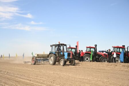 Нұрлыбек Нәлібаев Шиеліде алғашқы дән себуге қатысты