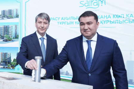 Сайрам ауданында жаңа шағынауданның капсуласын салу рәсімі өтті