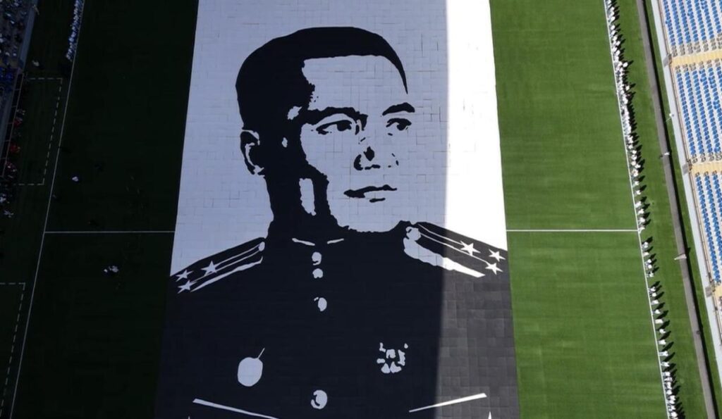 Жеңіс күніне орай Бауыржан Момышұлының рекордтық портреті жасалды