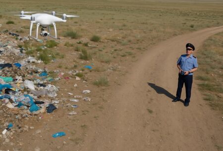 Абай облысының сақшылары дронмен рейд жүргізіп, заңсыз қоқыс төгетіндерді анықтады