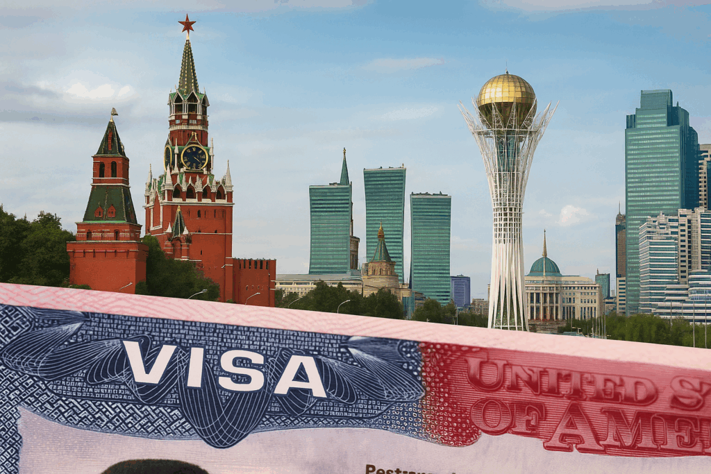Вашингтонның визалық құрсауы: Ресейден Астанаға ауған көш виза Кремль