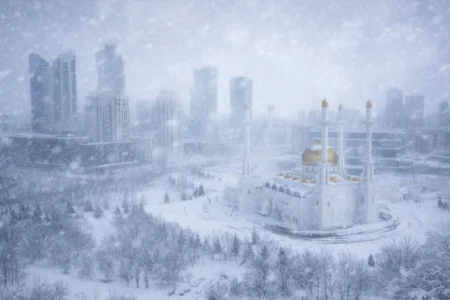 Астана бір-ақ түнде қалың қардың астында қалды Астана ауа райы