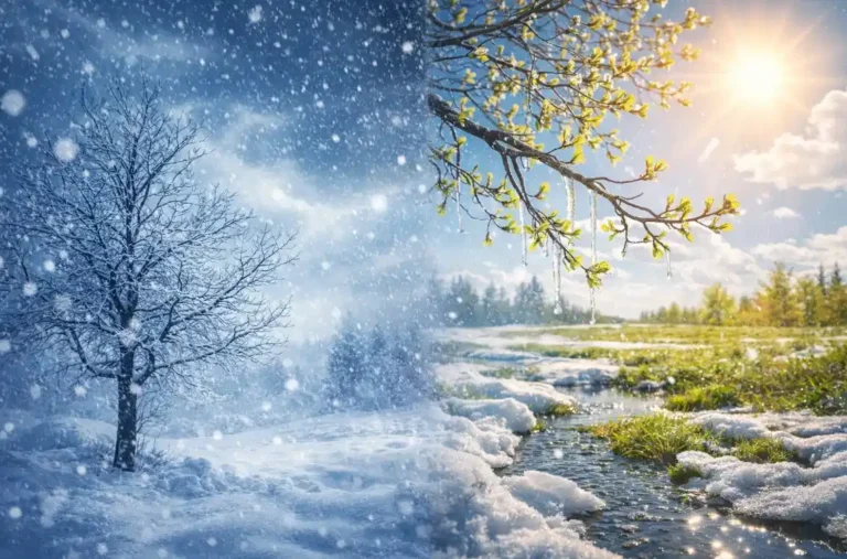 қыс пен көктем суық пен жылу