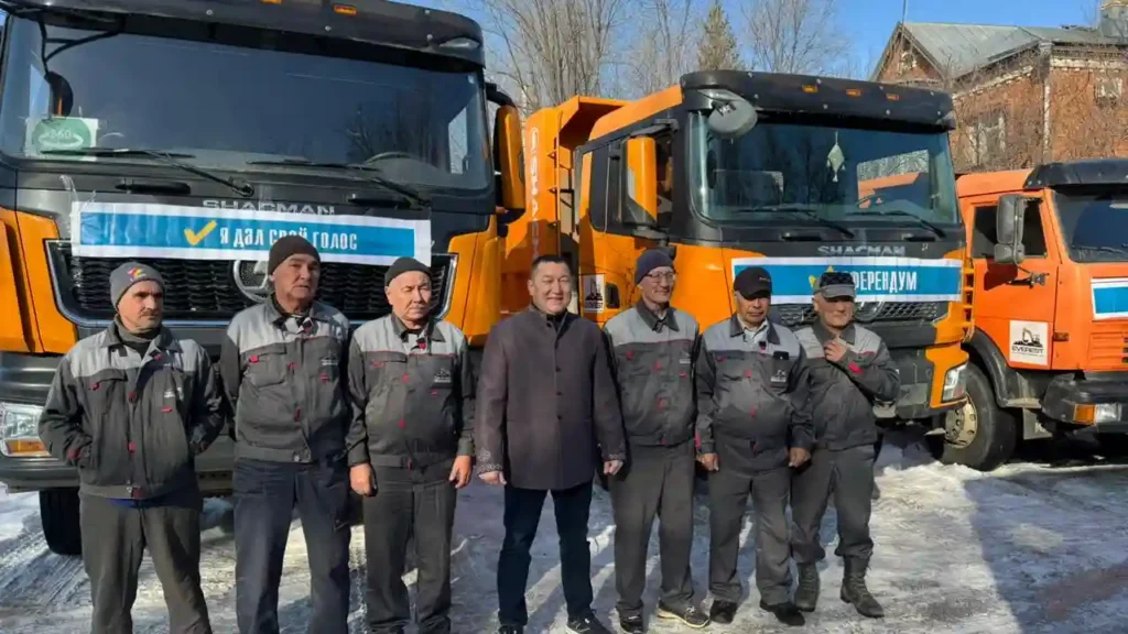 «Everest Logistics Company» ұжымы референдумға арнайы техникаларымен келіп, дауыс берді Logistics