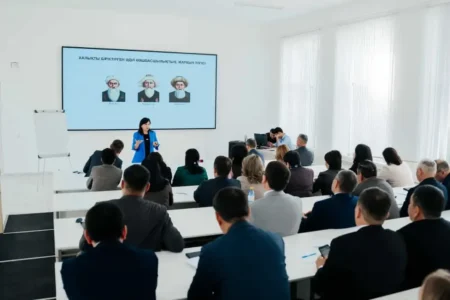 Батыс Қазақстанда «AMANAT» партиясының белсенділері модульдік оқудан өтіп жатыр лекция сабақ