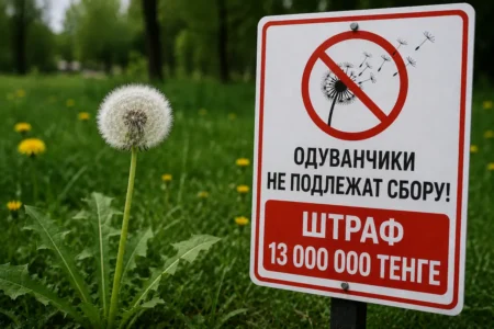 Штраф за срыв одуванчиков в Казахстане: кому грозит почти 13 млн тенге штраф за срыв одуванчиков