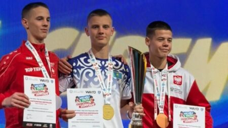 Қазақстан кикбоксингтен әлем чемпионатында жалпы есепте бірінші орын алды Қазақстан кикбоксингтен әлем чемпионатында жалпы есепте бірінші орын алды тақырыбы бойынша иллюстрациялық сурет