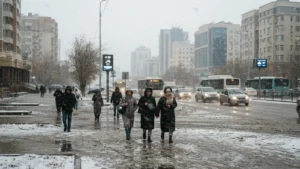 6 қазанға арналған ауа райы болжамы: көптеген өңірде қар жауады тақырыбы бойынша иллюстрациялық сурет