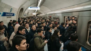 Алматы метросындағы кептеліс: пойыздар тапшылығы қалай шешіледі? тақырыбы бойынша иллюстрациялық сурет