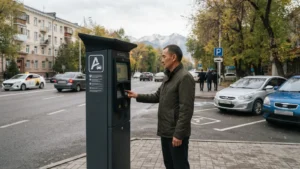 Алматыда 4 қазаннан бастап тұрақ ақысы сағатына 200 теңгеге дейін өседі тақырыбы бойынша иллюстрациялық сурет