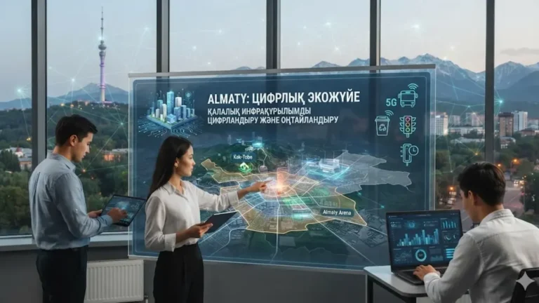 Алматыны цифрландыру: мегаполисте қандай ауқымды жобалар іске асырылуда? Алматыны цифрландыру: мегаполисте қандай ауқымды жобалар іске асырылуда? тақырыбы бойынша иллюстрациялық сурет