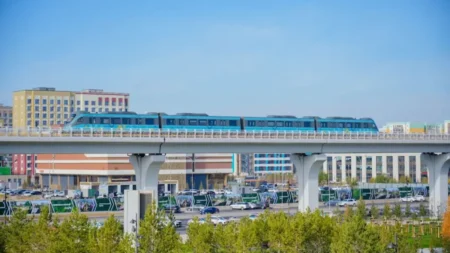 Астанада LRT құрылысының екінші кезеңі қалай жүріп жатыр? Астанада LRT құрылысының екінші кезеңі қалай жүріп жатыр? тақырыбы бойынша иллюстрациялық сурет