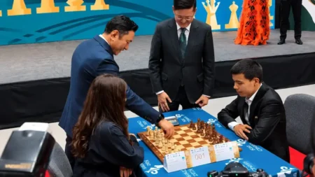 Атырауда халықаралық Atyrau Open 2026 шахмат турнирі басталды Атырауда халықаралық Atyrau Open 2026 шахмат турнирі басталды тақырыбы бойынша иллюстрациялық сурет