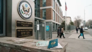 Иммиграция в США закрывается: казахстанцы столкнулись с рекордным обвалом виз тақырыбы бойынша иллюстрациялық сурет
