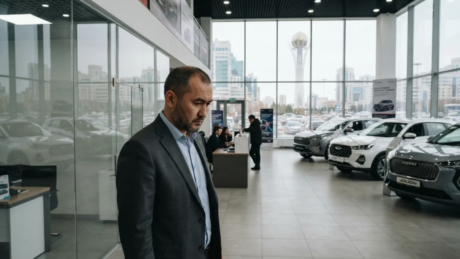 Обещал машины из Китая: как автосалон в Астане обманул клиентов Обещал машины из Китая: как автосалон в Астане обманул клиентов тақырыбы бойынша иллюстрациялық сурет