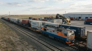 Орта дәліз арқылы контейнер тасымалы бір жылда 58%-ға өсті тақырыбы бойынша иллюстрациялық сурет