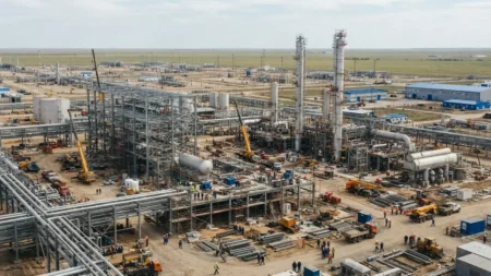 Қарашығанақ газ зауытының құрылысы қымбаттап, мерзімі 2030 жылға шегерілді Қарашығанақ газ зауытының құрылысы қымбаттап, мерзімі 2030 жылға шегерілді тақырыбы бойынша иллюстрациялық сурет