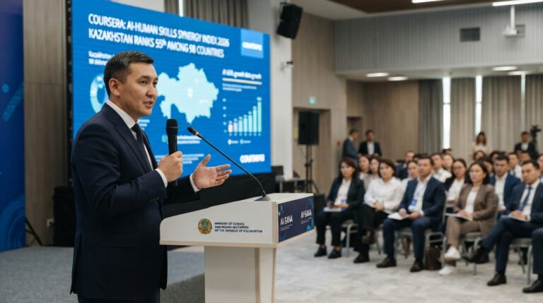 Қазақстан Coursera рейтингінде жасанды интеллект дағдылары бойынша 55-орынға шықты тақырыбы бойынша иллюстрациялық сурет