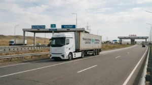 Қазақстан мен Қытай арасында жүргізушісіз жүк тасымалы іске қосылмақ тақырыбы бойынша иллюстрациялық сурет
