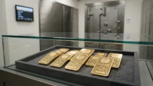 Қазақстанда алтын бағасы 16 пайызға арзандап, құйма жинағандарды алаңдатты тақырыбы бойынша иллюстрациялық сурет