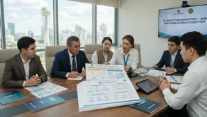 Қазақстанда жаңартылатын қуат көздеріне арналған алғашқы кәсіби стандарттар әзірленуде тақырыбы бойынша иллюстрациялық сурет