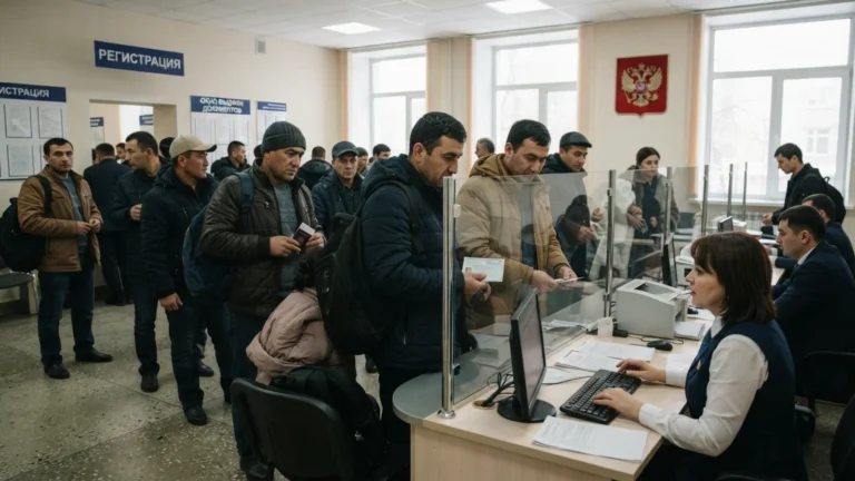 Россия планирует ужесточить правила для трудовых мигрантов в 2027 году тақырыбы бойынша иллюстрациялық сурет