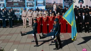 Шымкенттен 27 азамат Мемлекеттік күзет қызметі қатарына аттанды тақырыбы бойынша иллюстрациялық сурет