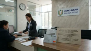 Тәжікстанның Humo Bank-і ресейліктердің онлайн рәсімделген карталарын бұғаттайды тақырыбы бойынша иллюстрациялық сурет