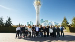 World Aquatics 2026 қатысушылары Астананың туристік нысандарын аралады тақырыбы бойынша иллюстрациялық сурет